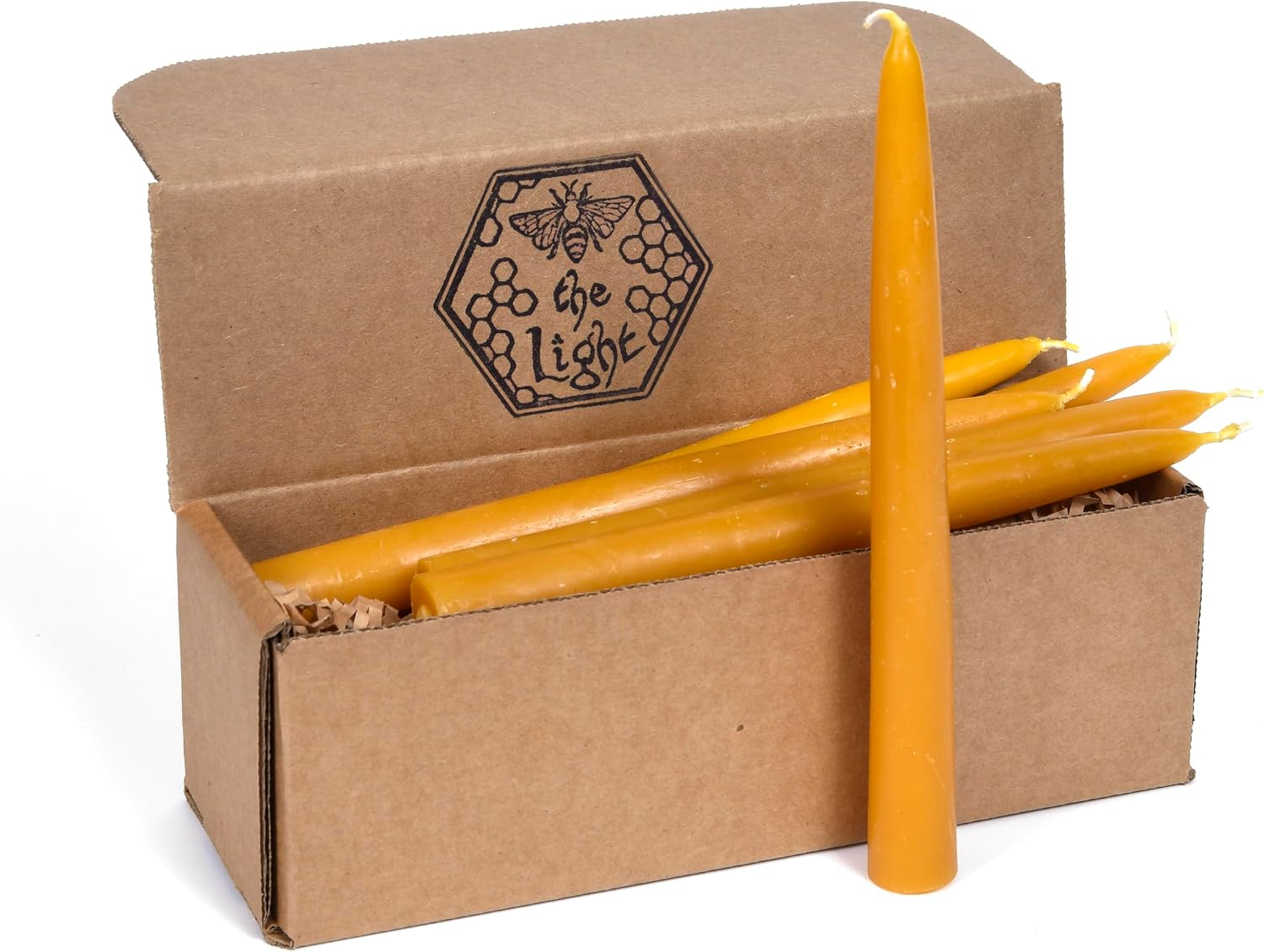 100% Pure Beeswax Taper Candles (B07RJ1TZSK)
