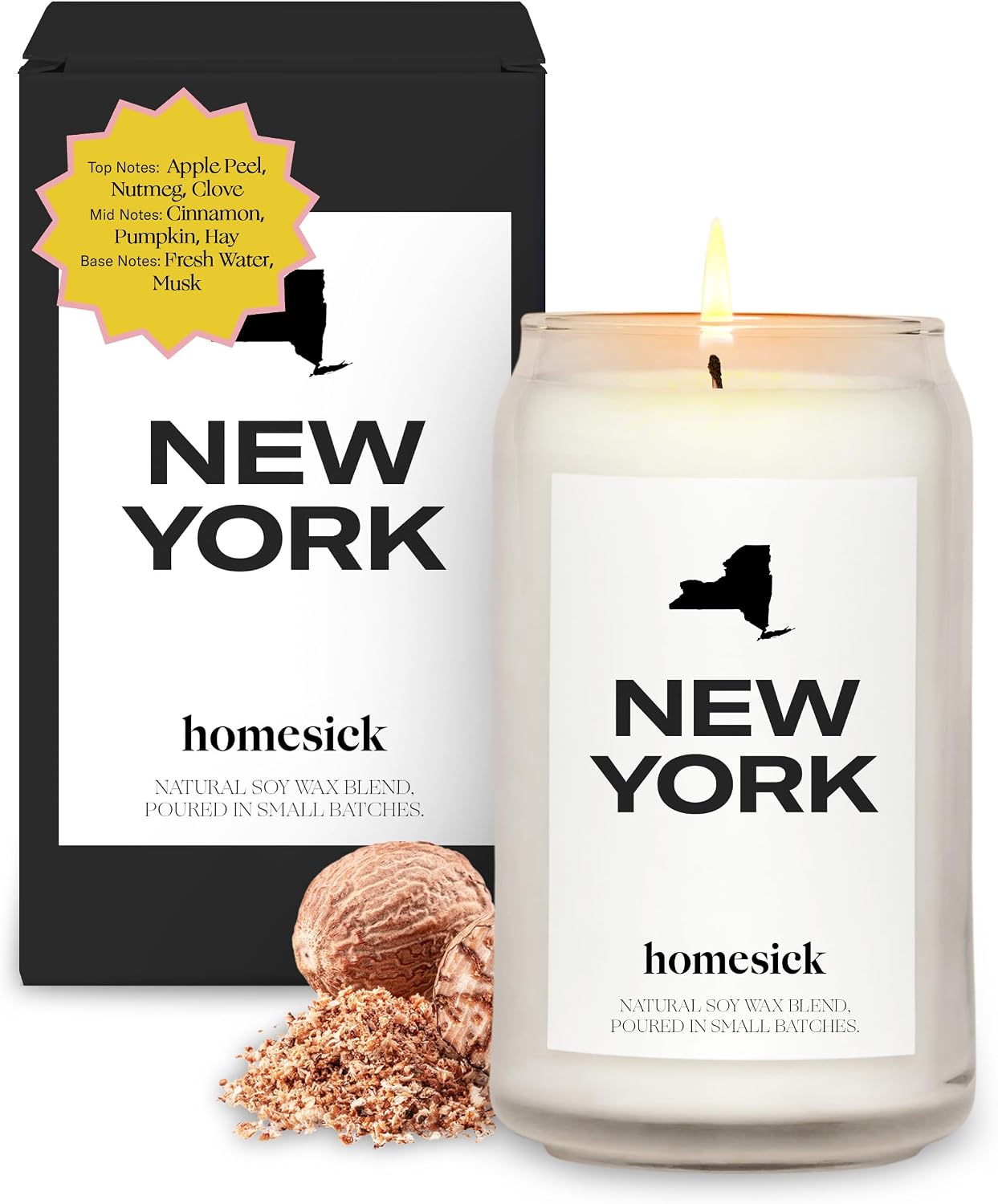 Homesick Scented Candles for Home (New York) - 13.75 oz Long-Lasting Soy Wax...