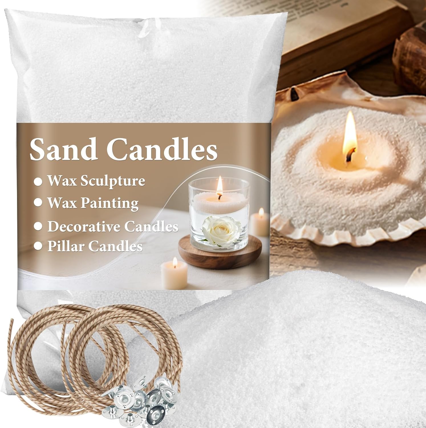 Sukh 15oz Sand Candles (B0DB5LNLYY)