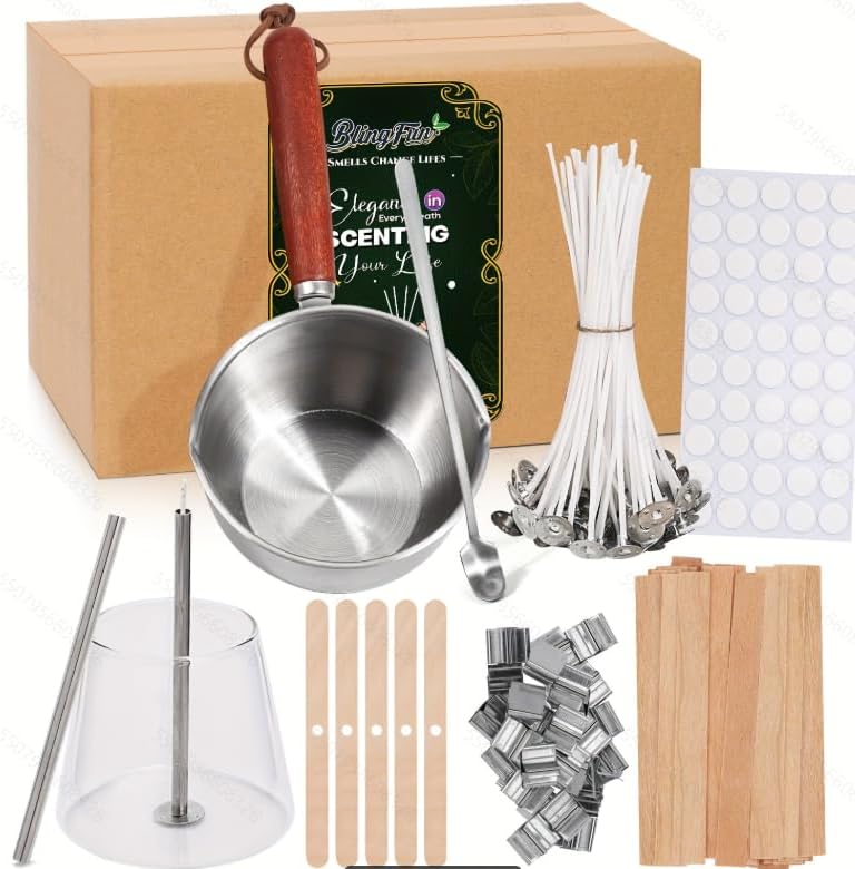 Candle Wicks with Melting Pot (B0FHQ3KDZ1)