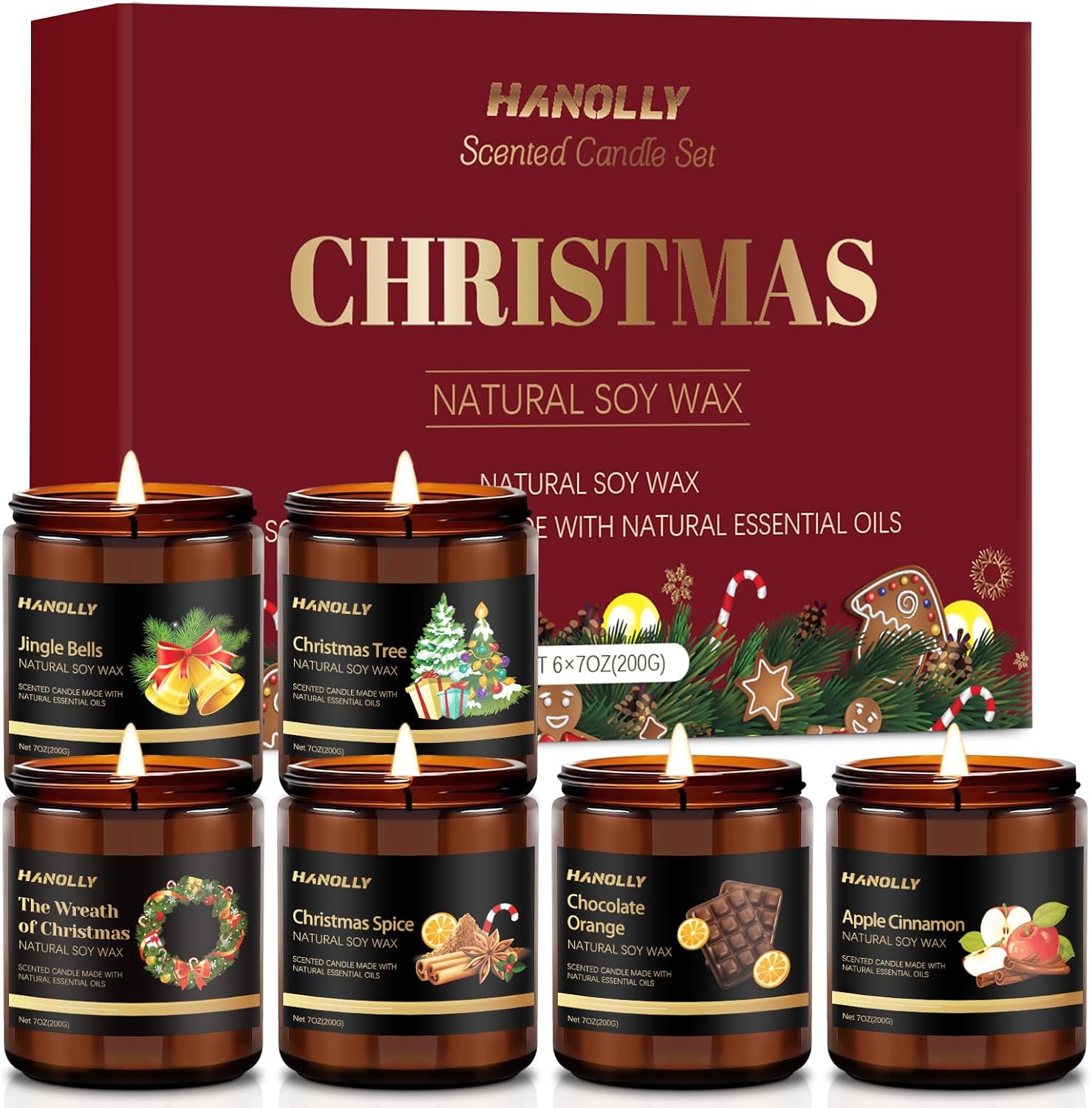 Christmas Scented Candles Set (B0FK4JK8P8)